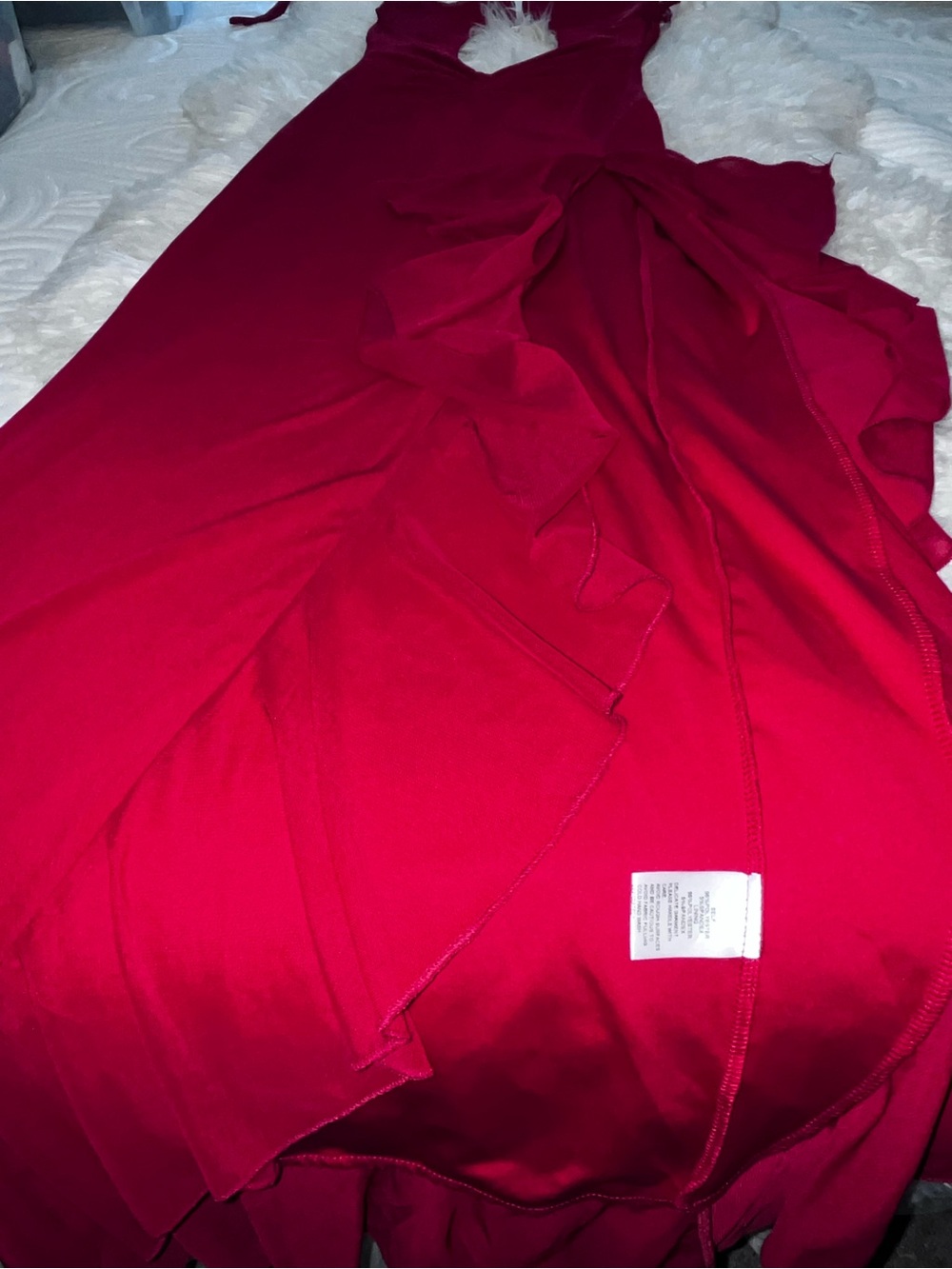 Red Backless Cutout Maxi Dress with High Slit - Picture 10 of 11